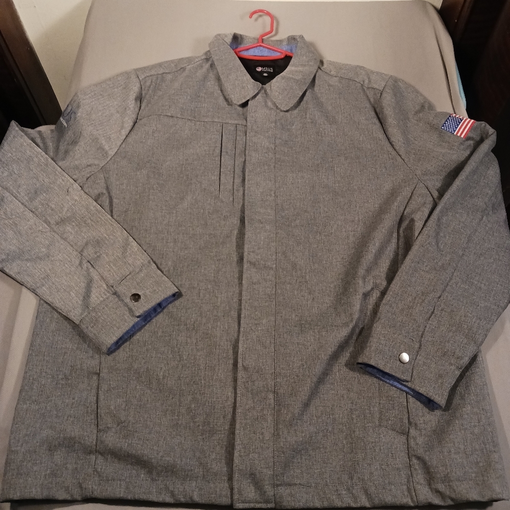 MICROSOFT MSUSA Men's (2XL) Gray Grey Tactical Style Trench Coat